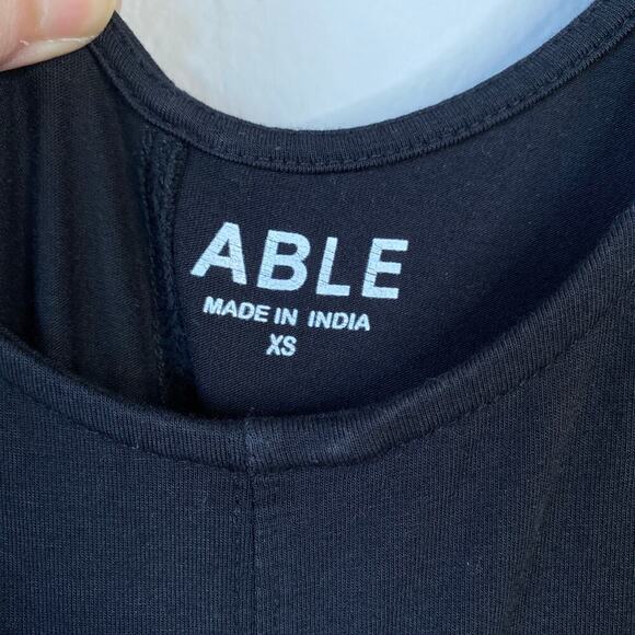 ABLE Georgia Jumpsuit in Black Size XS Casual Utility Lounge Comfort Wide Leg - Picture 5 of 8